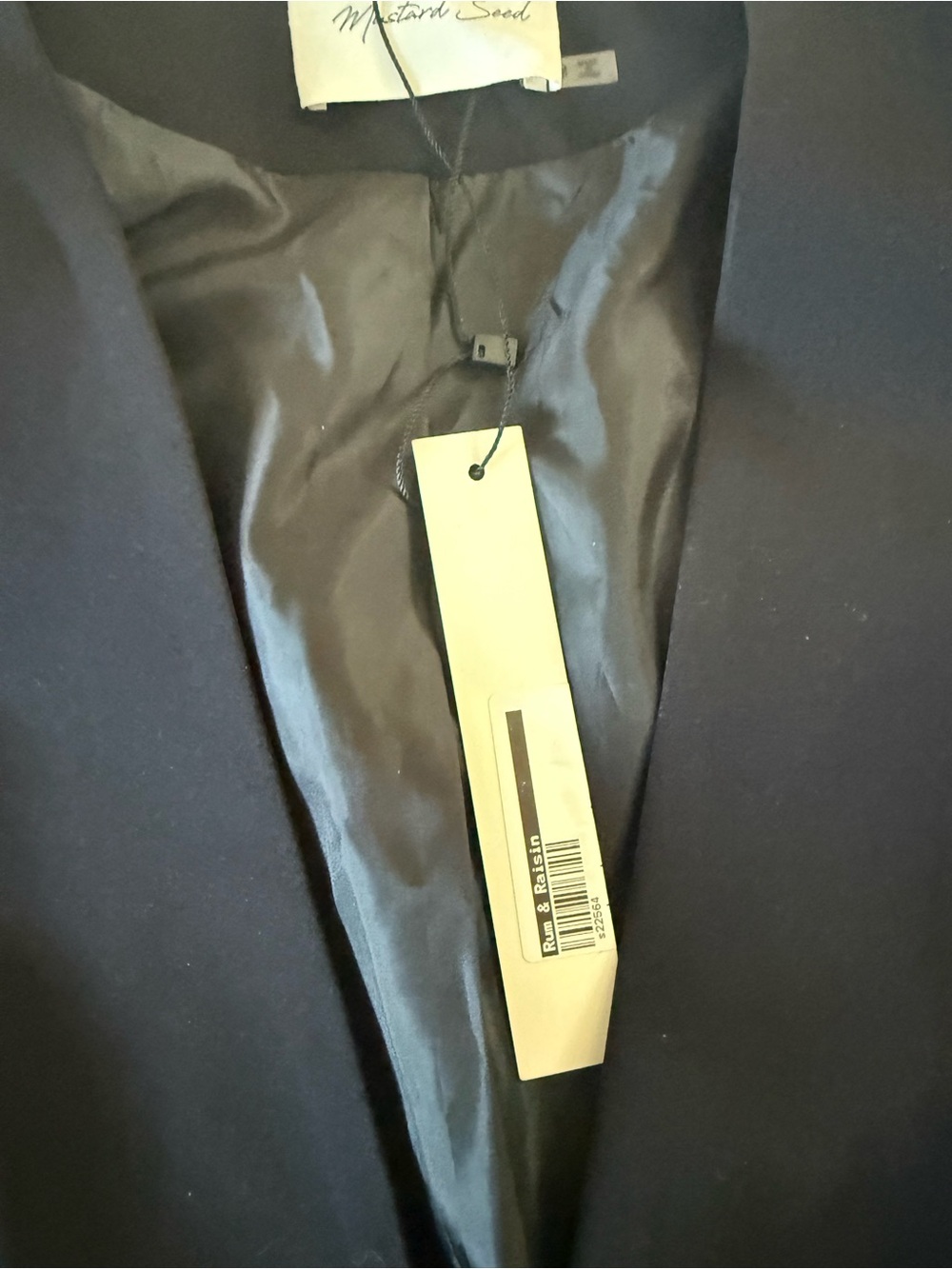 Mustard Seed Black Longline Vest Blazer NWT Size M One Button Lined - Picture 2 of 5